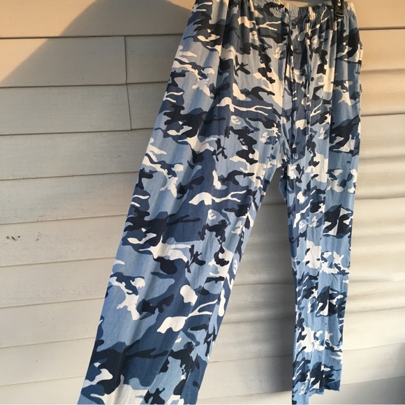 Hanes Other - Mens Blue Camo Pajama bottoms